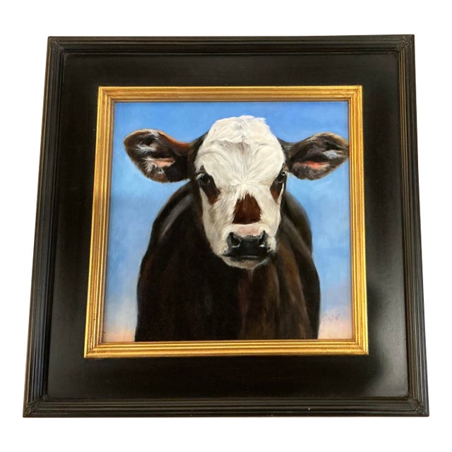 Mejo Okon, American Artist, (1953-). Oil on Canvas, “Button” For Sale