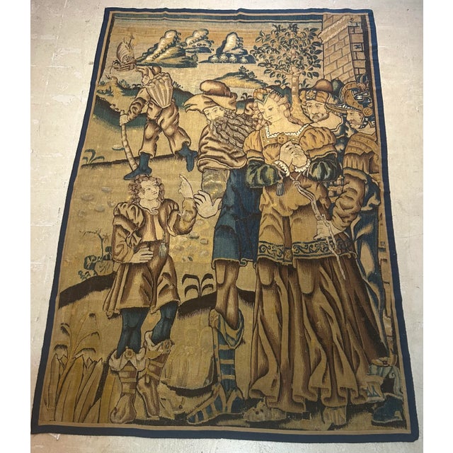Figurative 17th Century Flemish Tapestry For Sale - Image 3 of 9