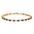 14k Yellow Gold Garnet and Diamond Vintage Stacking Bracelet For Sale