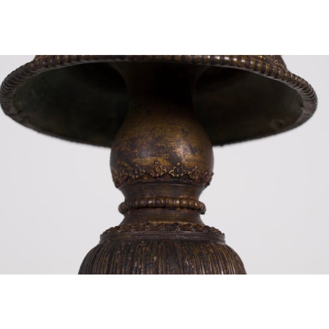 19th Century Traditional Bronze Oil Lamp, Nepal For Sale - Image 3 of 7