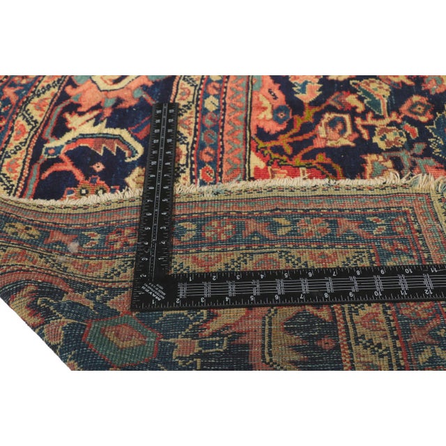 Early 20th Century Antique Persian Mahal Rug - 11'02 X 14'02 For Sale - Image 5 of 9