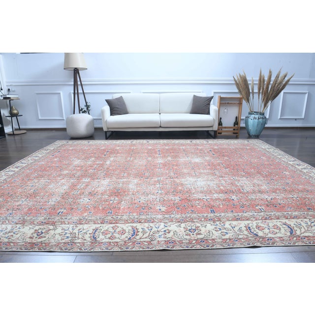 Vintage Persian Hand-Knotted area rug is a semi-antique vintage area rug. The '60s Eastern region of Anatolian's unique...