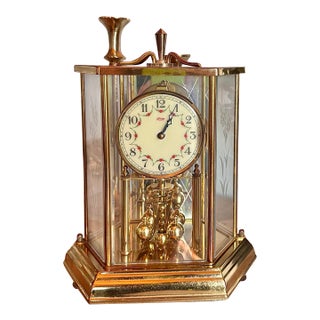 Vintage Kieninger & Obergfell Kundo Brass Hexagonal Anniversary Clock For Sale
