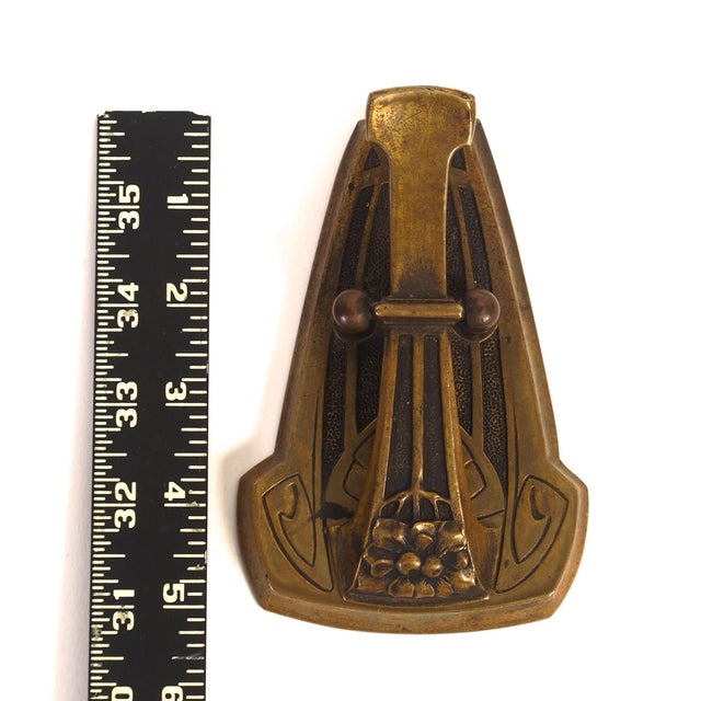 Antique Art Nouveau Brass Paper Clip Desk Decor For Sale - Image 4 of 10