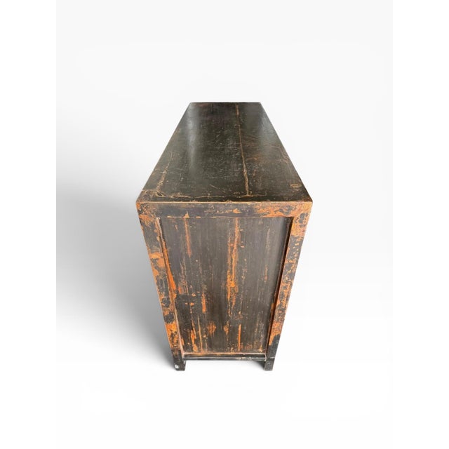 Antique Chinese Hand-Painted Lacquer Cabinet – Early 20th Century For Sale In Miami - Image 6 of 16