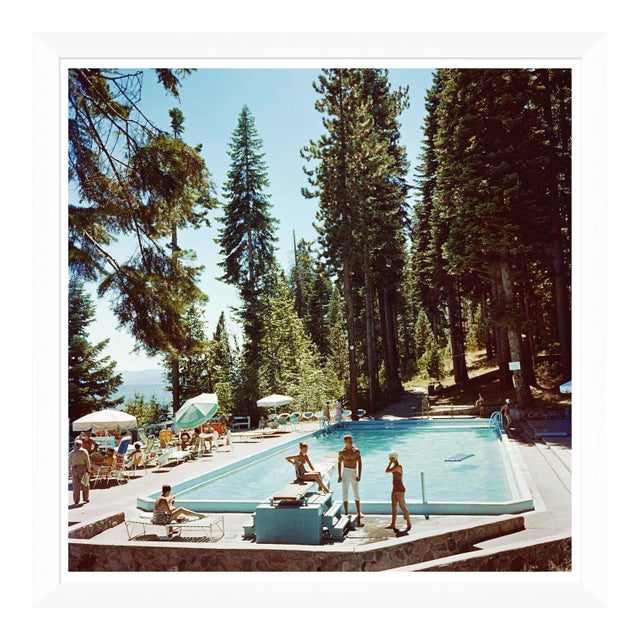 Slim Aarons, "Pool at Lake Tahoe," January 1, 1959 Getty Images Gallery Framed Art Print For Sale