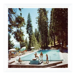 Slim Aarons, "Pool at Lake Tahoe," January 1, 1959 Getty Images Gallery Framed Art Print