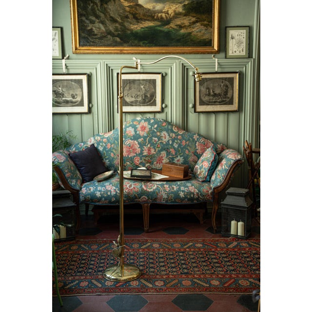 Metal Floor Lamp in Brass For Sale - Image 7 of 7