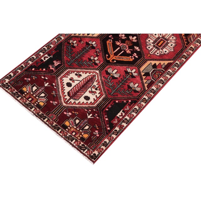 Shabby Chic Shabby Chic Tabriz Red/Rust Wool Runner Rug- 3'7'' X 9'10'' For Sale - Image 3 of 10