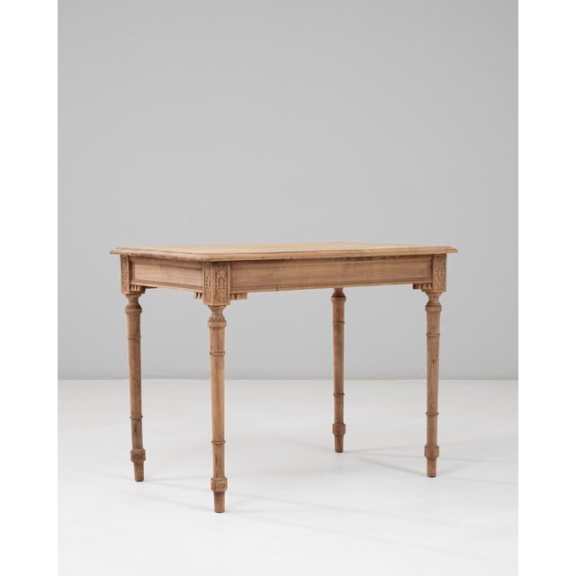 19th Century 19th Century French Louis XVI Wooden Writing Table with Fluted Legs For Sale - Image 5 of 18