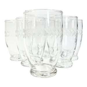 Classically Cut Laurel Lowballs- Set of Eight