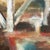 A substantial and period American School Post-Impressionist abstract oil comprising dimensional, vertical and diagonal...