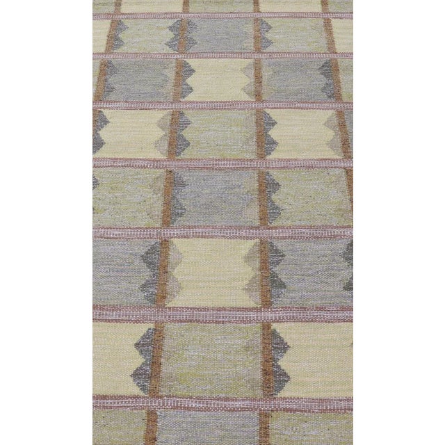 Modern Scandinavian Rug With Geometric Patterns by Keivan Woven Arts 3'10 X 6'6 For Sale In Atlanta - Image 6 of 10