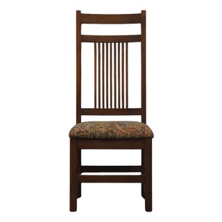Canal Dover Solid Quarter Sawn Oak Contemporary Mission Style Dining Side Chair For Sale