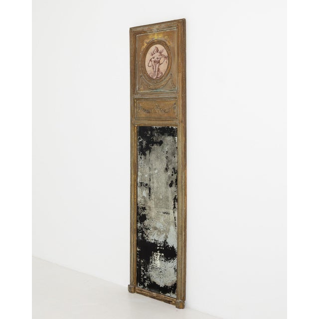 Gold 19th Century France Louis XVI Gold Wood Full-length & Floor Mirrors For Sale - Image 8 of 10