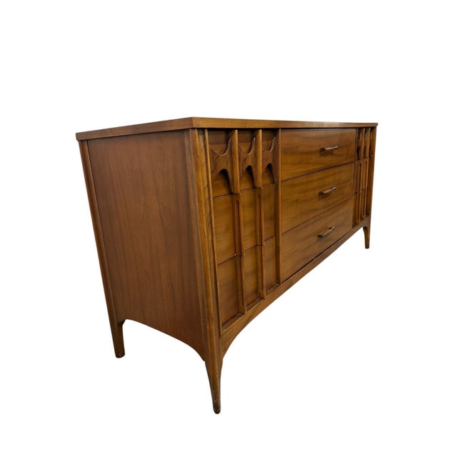 Stunning Mid-Century Modern Kent Coffey Perspecta 9-Drawer Walnut Dresser, dating back to the 1960s! This highly sought-...