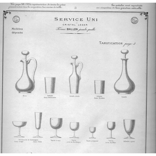 An exquisite pair of crystal glasses in the elegant "balloon shaped" model by Baccarat, crafted in France prior to 1936....