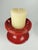 Large Space Age Candleholder or Lantern in Glass and Ceramic, 1970s For Sale - Image 5 of 14