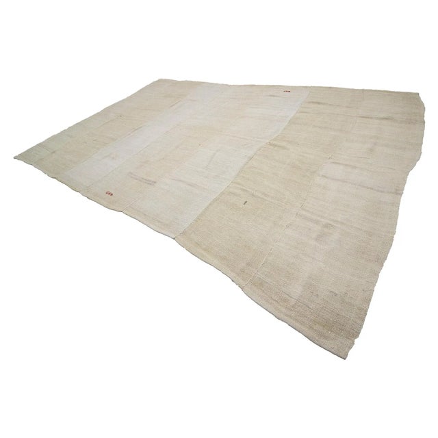 Traditional Mid 20th Century Vintage Turkish Hemp Kilim Rug-9′ × 14′3″ For Sale - Image 3 of 7