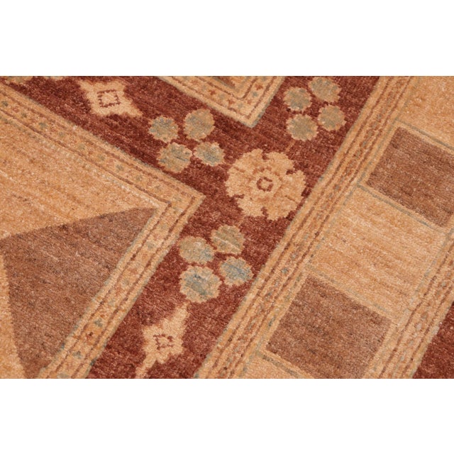 Textile Classic Ziegler Brown Tan Hand-Knotted Wool Rug - 5'10'' X 8'10'' For Sale - Image 7 of 8