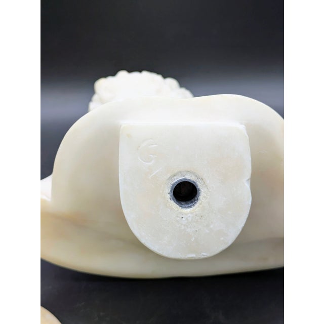 19th Century Grand Tour Alabaster Bust: Capitoline Antinous For Sale - Image 12 of 13