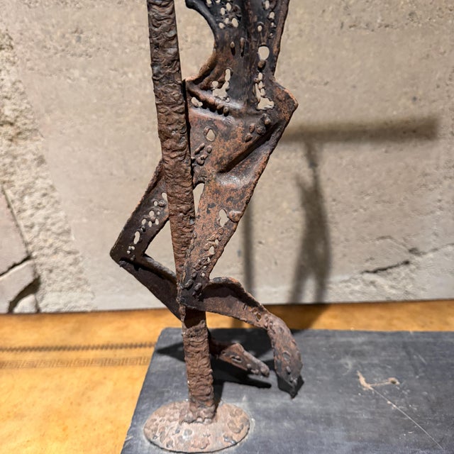 1970s Brutalist Metal Sculpture Savior of Auschwitz by Emaus Mexico For Sale In San Diego - Image 6 of 7