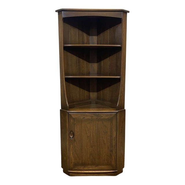 English Elm Corner Cabinet from Ercol, 1970s For Sale