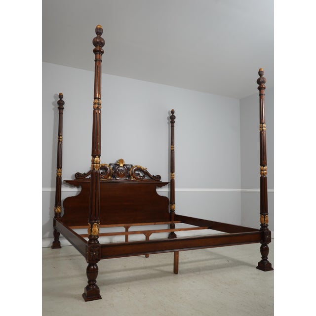 Age: Approx: 30 Years Old Details: Mahogany Fine Carved Details High Quality Construction Large Impressive Bed French...