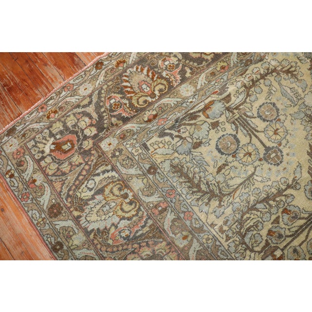 Cream Antique Persian Lilihan Rug rug no.j3225 For Sale - Image 8 of 11