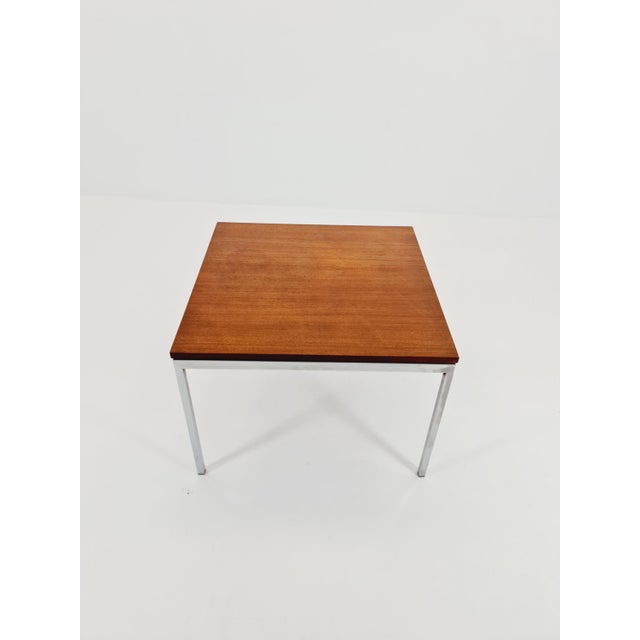 German Teak Coffee Table with Chrom Legs from Knoll International, 1960s For Sale - Image 9 of 13