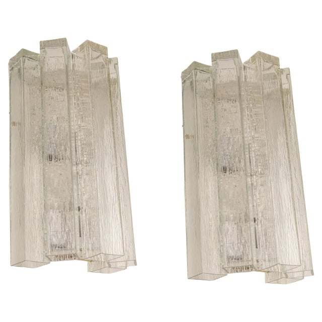 Large Brass and Murano Glass Wall Sconces from Doria, Germany, 1960s, Set of 2 For Sale - Image 12 of 12