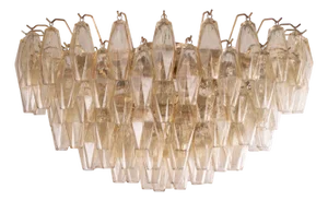 Large Italian Flush Lamp in Murano Glass, 1990