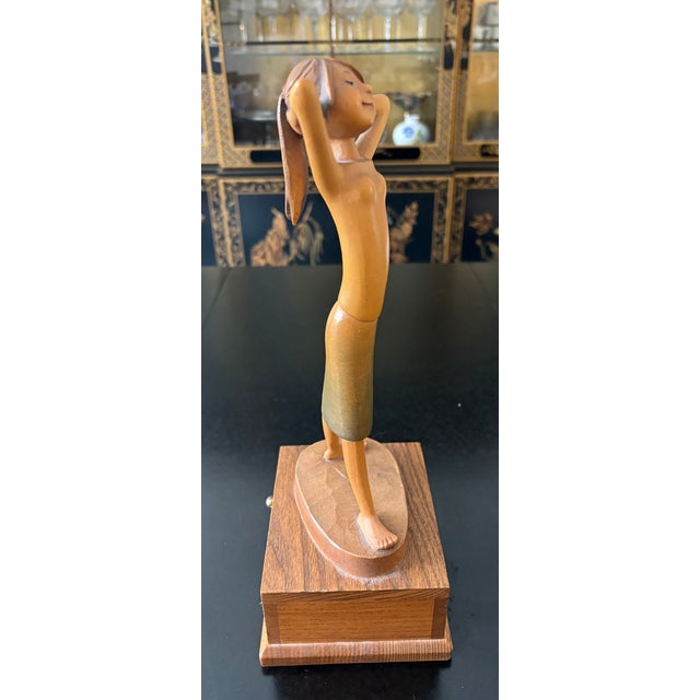 Vintage Anri Siegfried Hafner Reuge "Yellow Bird" Music Box For Sale - Image 9 of 10