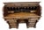 1800's Walnut Burlwood Rolltop Barrel Office Desk For Sale