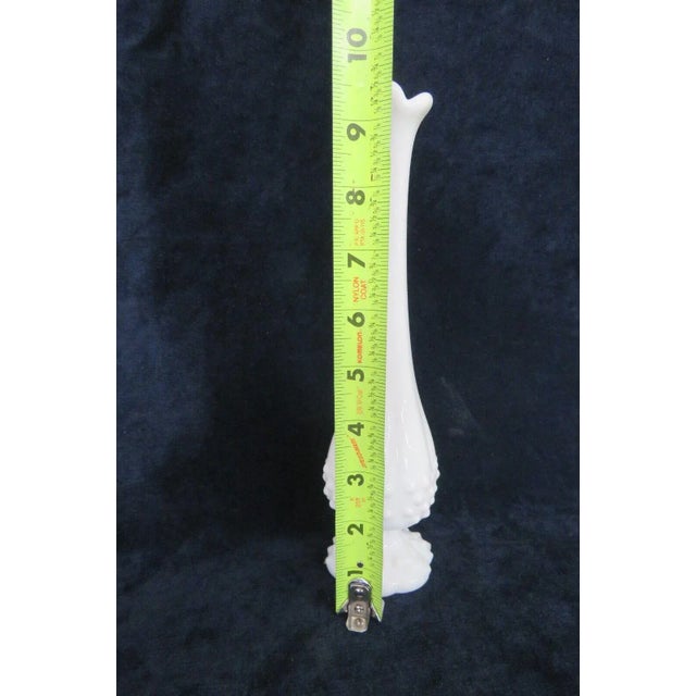 White Fenton Hobnail White Milk Glass Small Footed Swung Vase For Sale - Image 8 of 8