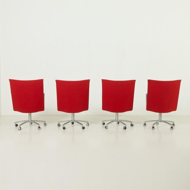 2000 - 2009 Partner Chairs by J. Foersom & P. ​​Hiort-Lorenzen for Erik Jørgensen, Denmark, 1970s, Set of 4 For Sale - Image 5 of 18