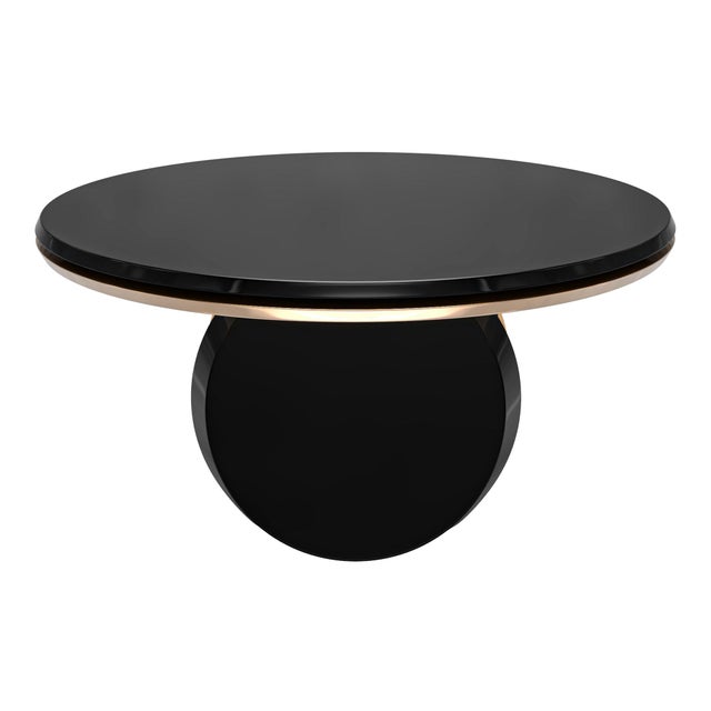 "Château" Round Table With Bronze and Stainless Steel, Handmade For Sale In Los Angeles - Image 6 of 6
