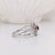 Celtic Inspired East West Mozambique Ruby and Natural Diamond Ring in 14k Gold, Size 6.75 For Sale In Columbus - Image 6 of 11