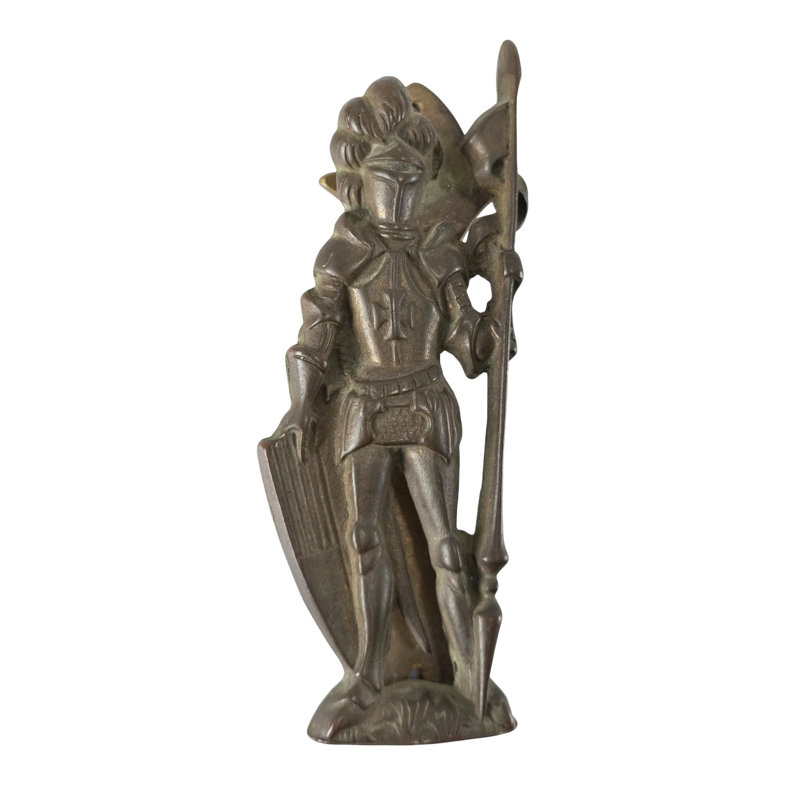 Bronze Medieval Gothic Knight Door Knocker | Chairish