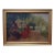 Ladies in Hyde Park London Oil on Board Vintage Painting Gold Frame 10x7 For Sale