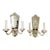 Vintage 1920 Etched Carved Mirror Sconces - Pair For Sale