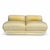 Vintage Bernhardt Brass Base Slipper Love Seat For Sale