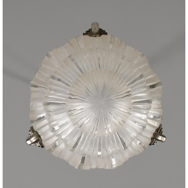 French Art Deco Pendant Light by Marius Sabino 1930 France For Sale - Image 12 of 18