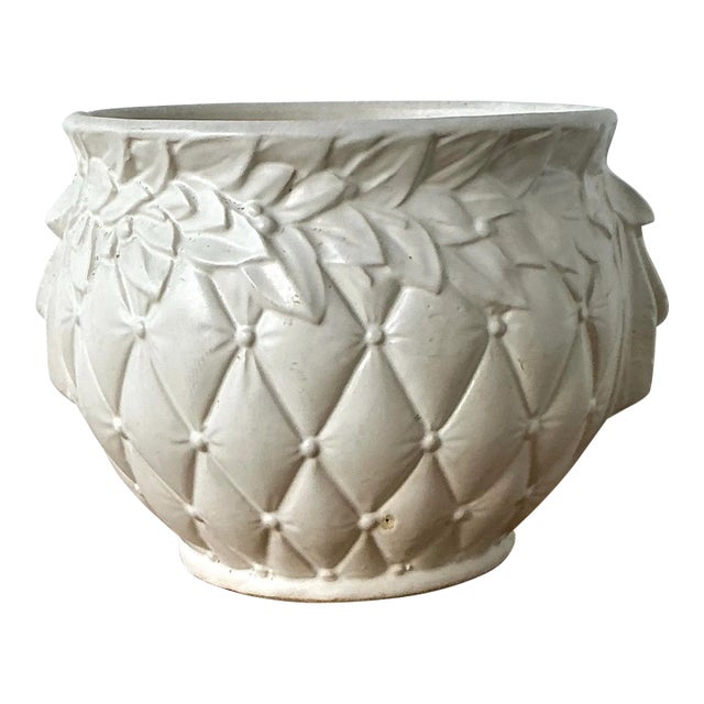 Vintage Boho McCoy Laurel Leaf Cache Pot For Sale