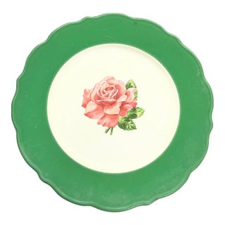 Mid-Century Rose Plate For Sale