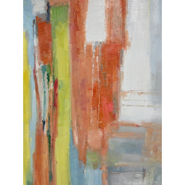 Yellow Contemporary Abstract Original Oil Painting For Sale - Image 8 of 12