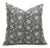 Throw Pillow Cover 14x14 Inch Handmade Block Print Cushion Thick Linen -Aradhna For Sale