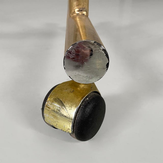 Italian Modern Metal Coat Racks in Gold and Silver Finish with Casters, 1980s, Set of 3 For Sale - Image 17 of 18