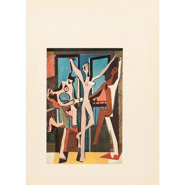 1957 After Pablo Picasso "Three Dancers", Period Cubist Full-Color Print For Sale - Image 9 of 10