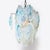 Mid-Century Hand-Blown Murano Opalescent & Cerulean Detail Glass Chandelier For Sale - Image 4 of 18